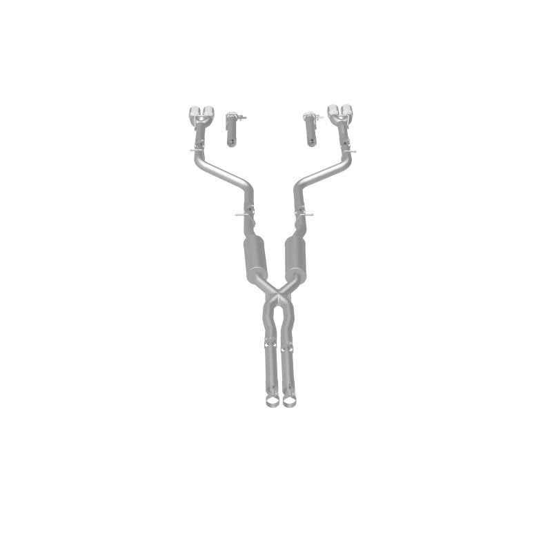 MagnaFlow Cat-Back, SS, 2.5 pulgadas, cuádruple trasero dividido con punta de 3.5 pulgadas 2015 Dodge Challenger R/T 5.7L