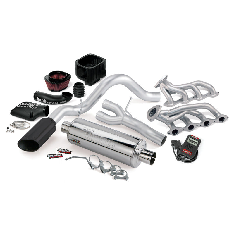 Banks Power 02 Chevy 4.8-5.3L 1500-ECSB Sistema PowerPack - Escape único SS con punta negra