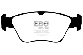 EBC 99-01 Mercedes-Benz C230 (W202) 2.3 Pastillas de freno delanteras Yellowstuff