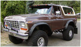 Bushwacker 78-79 Ford Bronco bengalas estilo recortado 2 piezas - negro