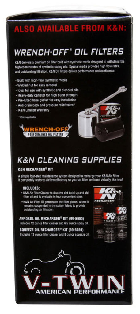 K&N 17-19 Harley Davidson XG750A Street Rod 46 CI Replacement Air Filter