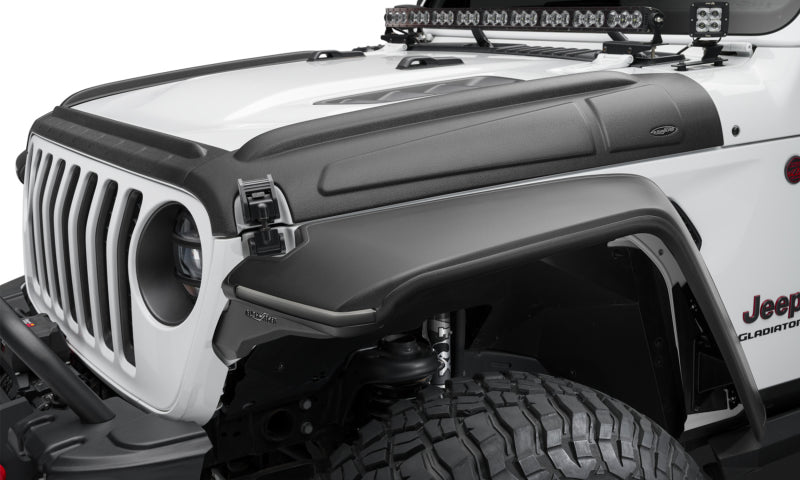Bushwacker 07-18 Jeep Wrangler JK/JKU Trail Armor Hood Armor (juego de 3 piezas) - Tex. Negro