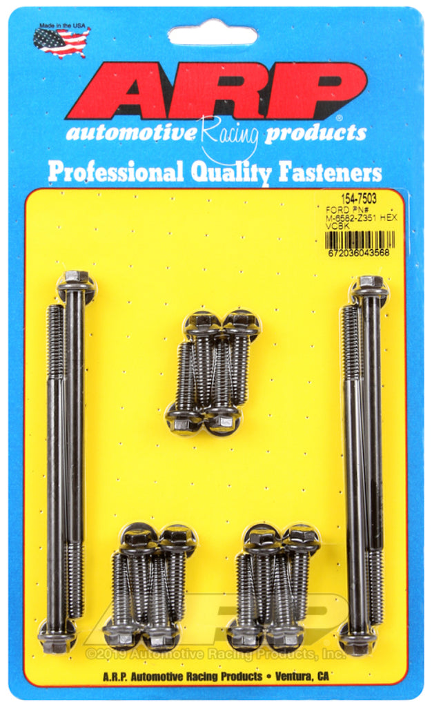 Kit de pernos de tapa de válvula hexagonal Ford de bloque pequeño ARP