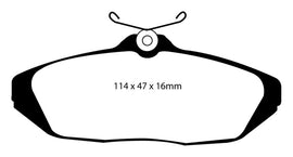 EBC 01-02 Dodge Viper 8.0 Pastillas de freno traseras Redstuff