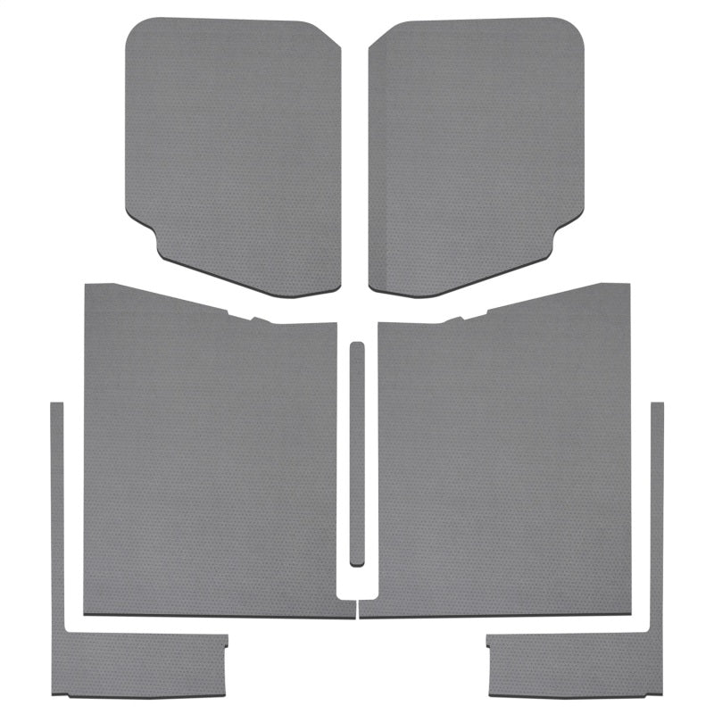 DEI 20-22 Jeep Gladiator JT Kit completo de tapete para techo de 4 puertas - 7 piezas - Aspecto de cuero gris