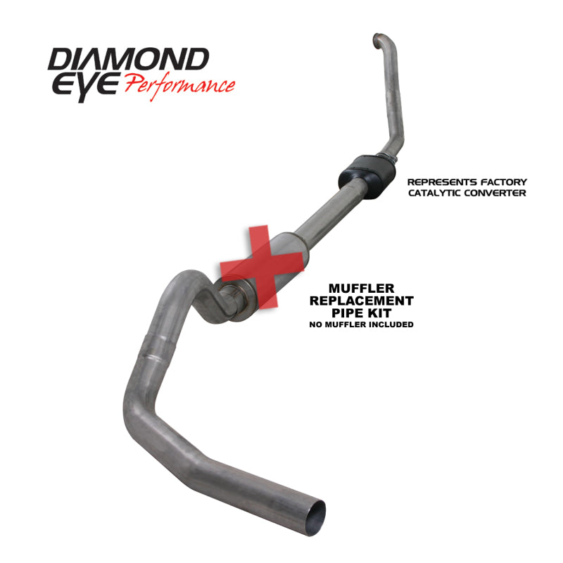 KIT Diamond Eye 4 pulgadas TB MFLR RPLCMENT TUBO SGL SS 94-97 7 3L F250/F350 PWRSTROKE NFS W CARB EQIV STDS