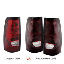 Cargar imagen en el visor de la galería, Xtune Chevy Silverado 1500-2500-3500 03-06 OEM Style Tail Lights Red Smoked ALT-JH-CS03-OE-RSM