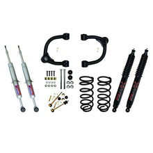 Cargar imagen en el visor de la galería, Skyjacker 3in Upper A-Arm Kit w/ Performance Struts &amp; Rear Coils Black MAX Shocks