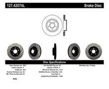 Load image into Gallery viewer, StopTech 1/02-05 Infiniti G35 (alloy disc) / 6/02-05 Nissan 350Z Slotted &amp; Drilled Left Front Rotor