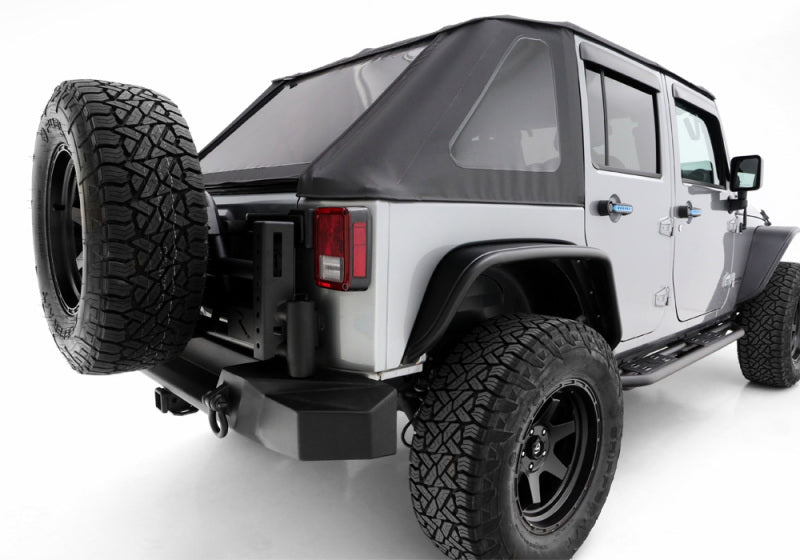 Rampage 07-18 Jeep Wrangler JK Unlimited TrailCrawler Rock Slider &amp; Rocker Guard - Negro