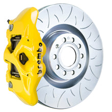 Cargar imagen en el visor de la galería, Brembo 05-10 Jetta GLI Front GT BBK 4 pistones fundidos 345x30 1 pieza rotor ranurado tipo 3-amarillo