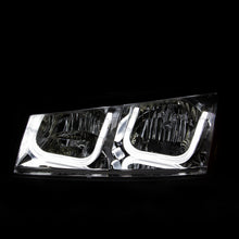 Cargar imagen en el visor de la galería, ANZO 2003-2006 Chevrolet Silverado 1500 Faros delanteros con barra en U cromada