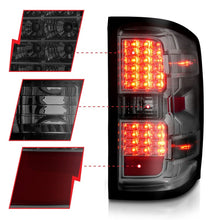 Load image into Gallery viewer, ANZO 15-19 Chevy Silverado 2500HD/3500HD (Halgn Only) LED Tail Lights w/Smoke Light Bar &amp; Clear Lens