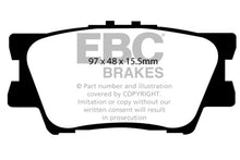 Cargar imagen en el visor de la galería, EBC 13+ Lexus ES300h 2.5 Hybrid Redstuff Rear Brake Pads