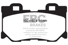 Cargar imagen en el visor de la galería, EBC 08-13 Infiniti FX50 5.0 Greenstuff Rear Brake Pads