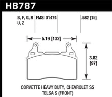 Cargar imagen en el visor de la galería, Pastillas de freno delanteras Hawk 15-17 Chevy Corvette Z06 HPS 5.0