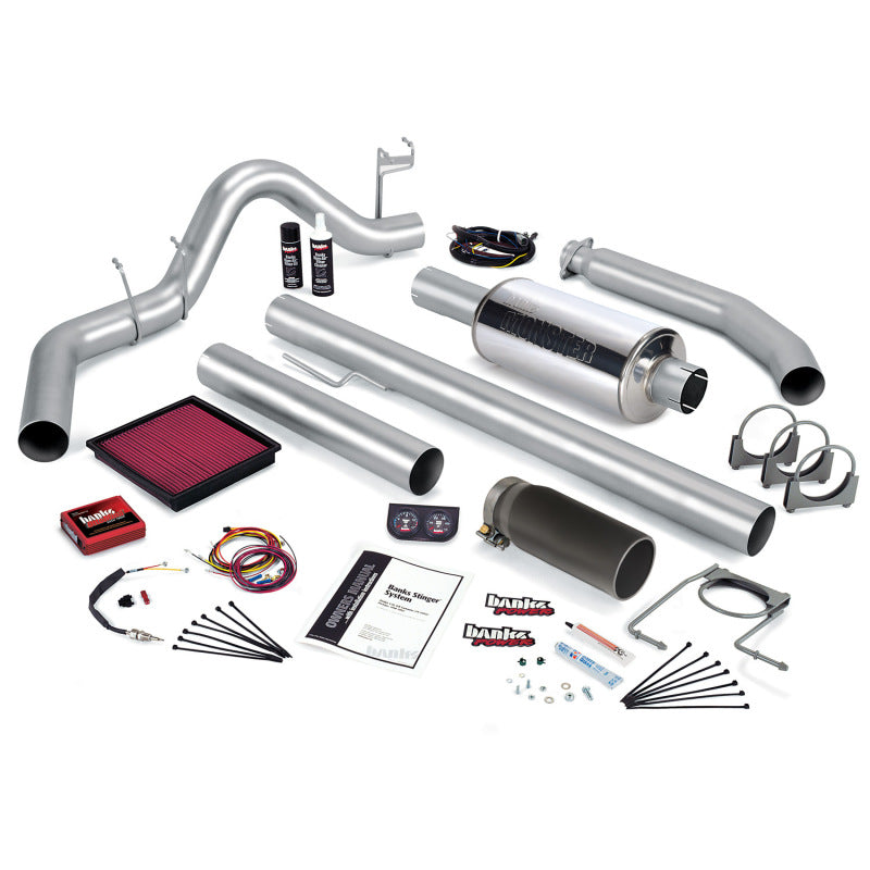 Banks Power 02 Dodge 5.9L 235Hp Ext Cab Stinger System - Escape simple SS con punta negra