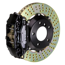 Cargar imagen en el visor de la galería, Brembo 02-06 Mini Cooper Front GT BBK 4 pistones fundidos 2 piezas 320x28 2 piezas rotor perforado-negro