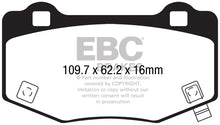Cargar imagen en el visor de la galería, EBC 2015+ Ford Mustang GT350 Pastillas de freno traseras Bluestuff