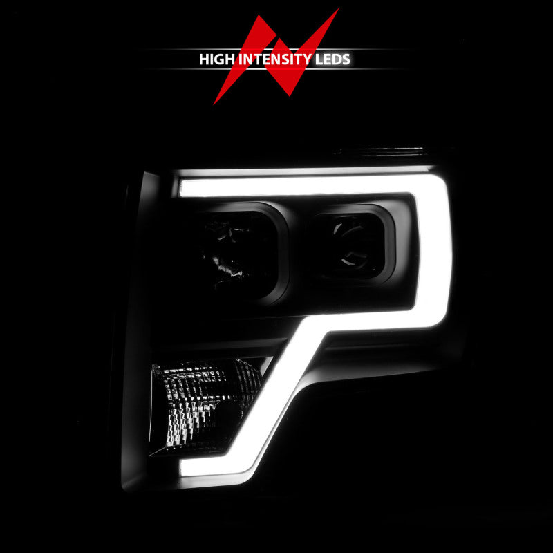 ANZO 2009-2014 Ford F-150 Barra de luz para proyector HL negro ámbar