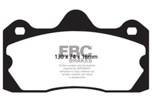 Cargar imagen en el visor de la galería, Pastillas de freno traseras EBC 10+ Lotus Evora 3.5 Redstuff