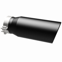 Cargar imagen en el visor de la galería, MagnaFlow Tip Stainless Black Coated Single Wall Round Single Outlet 5in Dia 4in Inlet 13in L