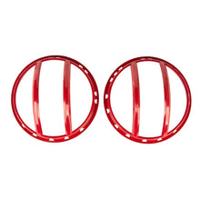 Cargar imagen en el visor de la galería, Rugged Ridge 07-18 Jeep Wrangler JK/JKU Red Elite Headlight Euro Guards