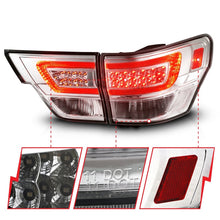 Cargar imagen en el visor de la galería, ANZO 11-13 Jeep Grand Cherokee Luces traseras LED con barra de luces carcasa cromada/lente transparente 4 piezas