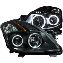 Cargar imagen en el visor de la galería, ANZO 2008-2009 Nissan Altima (2 Door ONLY) Projector Headlights w/ Halo Black (CCFL)