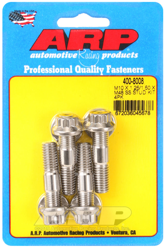 Kit de pernos brochados ARP M10 X 1,25/1,50 X 48 mm (4 piezas)