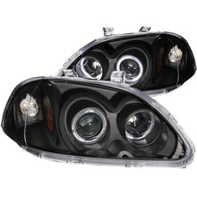 Cargar imagen en el visor de la galería, ANZO Faros delanteros proyectores Honda Civic 1996-1998 con halo negro