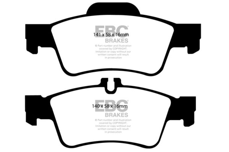 EBC 05-07 Mercedes-Benz CLS500 5.0 Pastillas de freno traseras Bluestuff