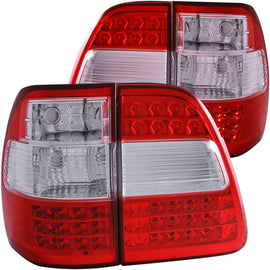 ANZO 1998-2005 Toyota Land Cruiser Fj Luces traseras LED rojo/transparente G2