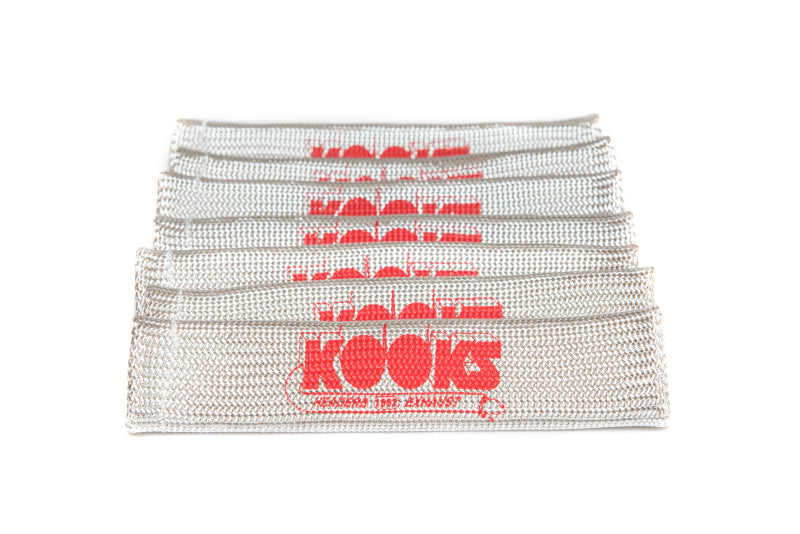 Juego de fundas universales para bujías Kooks, natural con logotipo rojo (juego de 8)