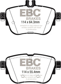 EBC 2017+ Mercedes-Benz E300 (W213) Pastillas de freno traseras Yellowstuff