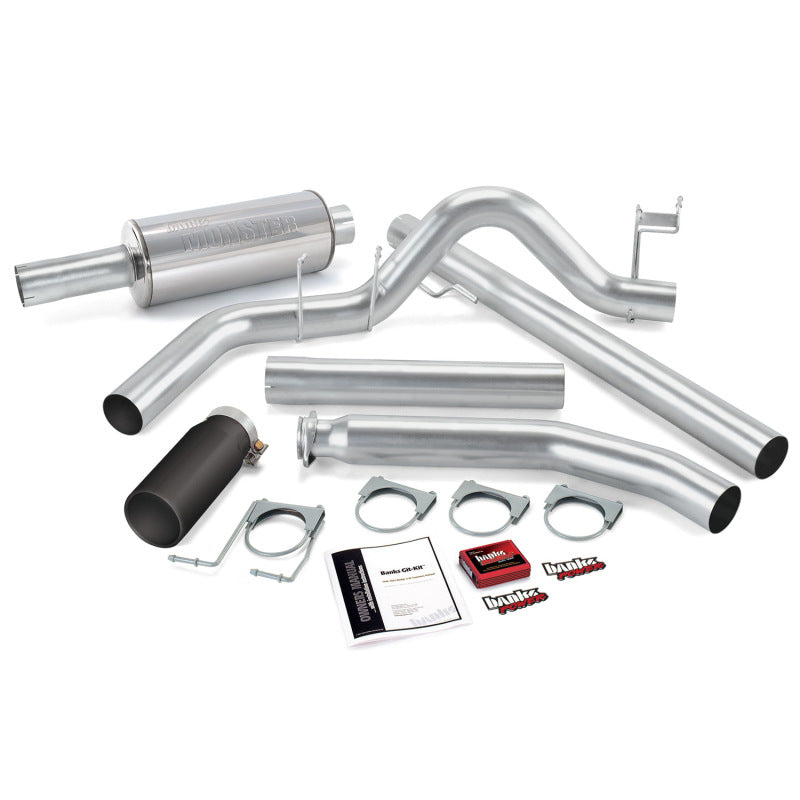 Banks Power 02 Dodge 5.9L Ext Cab Git-Kit - Escape simple SS con punta negra