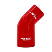 Cargar imagen en el visor de la galería, Acoplador reductor de silicona Mishimoto 45 grados 2,5 pulgadas a 3 pulgadas - Rojo