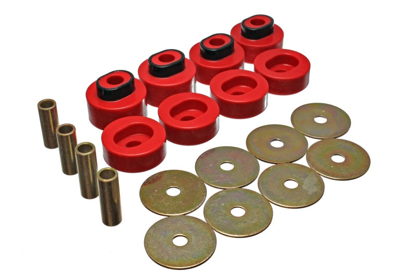 Energy Suspensión 73-79 Chrysler RWD B-Body (Charger/GTX/Roadrunner/Superbee) Juego de soporte de carrocería rojo