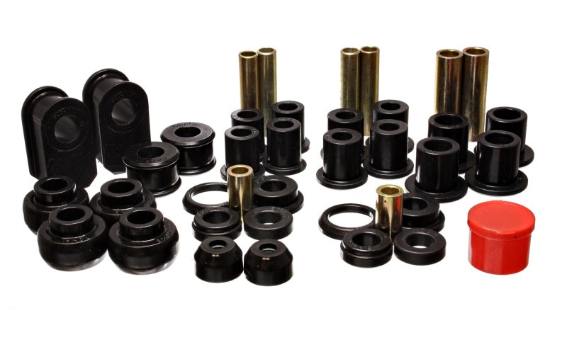 Energy Suspensión 92-06 Ford E-250/E-350 Van 2WD Juego de bujes maestros Hyper-flex negros