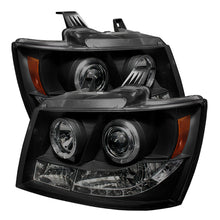 Cargar imagen en el visor de la galería, Spyder Chevy Suburban 1500 07-14 Projector Headlights LED Halo LED Blk Smke PRO-YD-CSUB07-HL-BSM