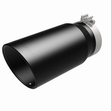 Cargar imagen en el visor de la galería, MagnaFlow Tip Stainless Black Coated Single Wall Round Single Outlet 6in Dia 5in Inlet 13in L