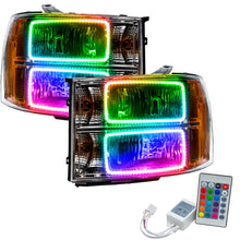 Cargar imagen en el visor de la galería, Oracle 07-13 GMC Sierra SMD HL - Square Ring Design - ColorSHIFT w/ Simple Controller SEE WARRANTY