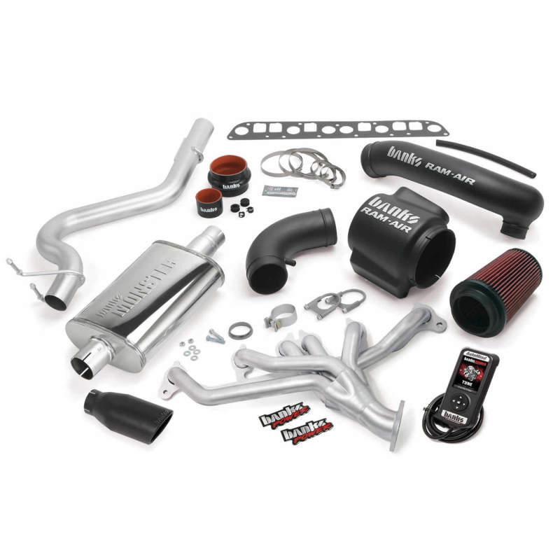 Banks Power 04-06 Jeep 4.0L Wrangler PowerPack System - Escape único SS con punta negra