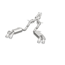 Cargar imagen en el visor de la galería, MagnaFlow 2016 Chevy Camaro 6.2L V8 Competition Cat Back con puntas pulidas cuádruples