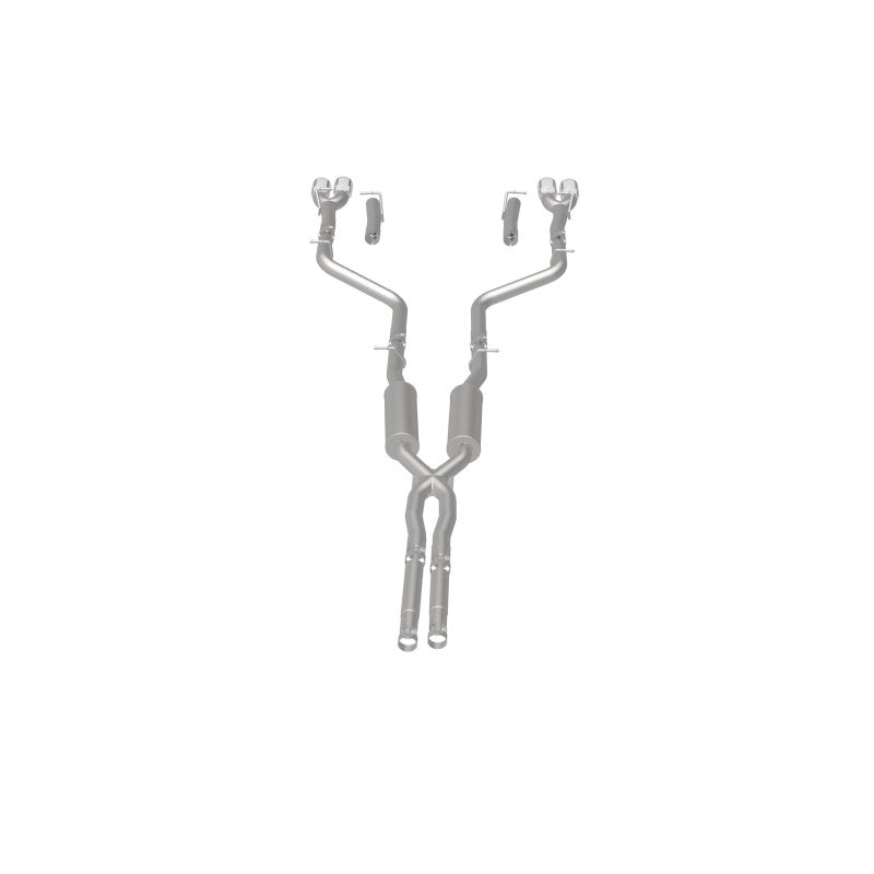 MagnaFlow Cat-Back, SS, 2.5 pulgadas, cuádruple trasero dividido con punta de 3.5 pulgadas 2015 Dodge Challenger 3.6L V6