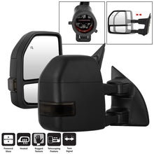 Cargar imagen en el visor de la galería, xTune 99-07 Ford Super Duty Heated LED Signal Power Mirrors - Smk (Pair) (MIR-FDSD99S-G4-PW-SM-SET)