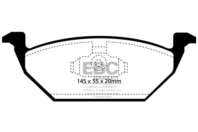 EBC 98-99 Volkswagen Beetle 2.0 Pastillas de freno delanteras Redstuff