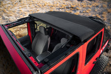 Cargar imagen en el visor de la galería, Rugged Ridge 2018+ Jeep Wrangler JLU 4 Dr Black Diamond Stitch Cloth Voyager Top (Tinted)