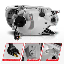 Cargar imagen en el visor de la galería, Faros delanteros tipo proyector ANZO 12-15 Toyota Tacoma - con barra de luz con carcasa negra