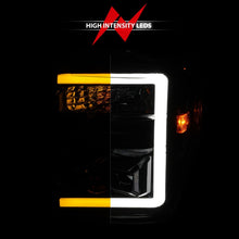 Cargar imagen en el visor de la galería, ANZO 08-10 Ford F-250 - F-550 Super Duty Proyector Faros con barra de luz Switchback Carcasa negra